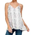 Caramela City Nights Cami Top In Blue In White