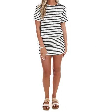 Caramela Sounds Like Fun Two Piece Skirt Set In Off White In Gold