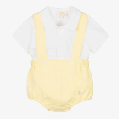 Caramelo Baby Boys Yellow & White Shorts Set