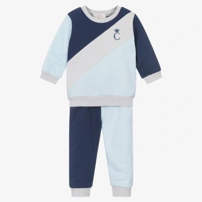 Caramelo Babies' Boys Blue Colourblock Tracksuit