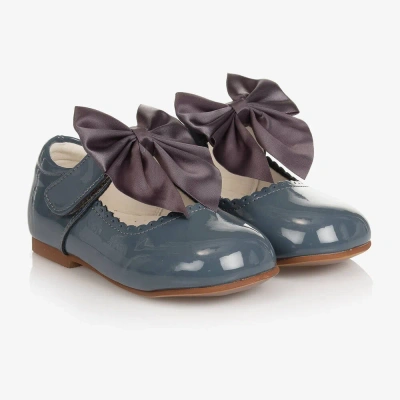Caramelo Babies' Girls Grey Patent Shoes