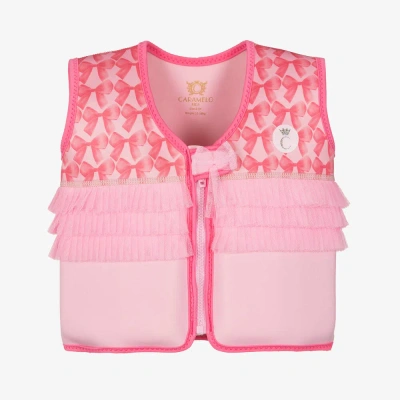 Caramelo Babies' Girls Pink Zip-up Float Vest