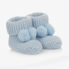 CARAMELO PALE BLUE KNITTED BOOTIES