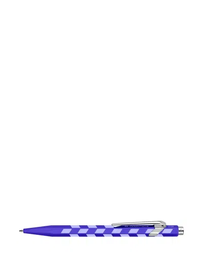 Caran D'ache 849™ Mosaic Geometric-pattern Pen In Blue