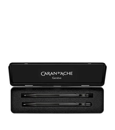 Caran D'ache Black Edition Ballpoint Pen And Mechanical Pencil Set