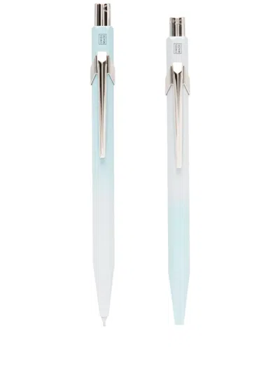 Caran D'ache Blue Lagoon Ballpoint Pen And Mechanical Pencil Set