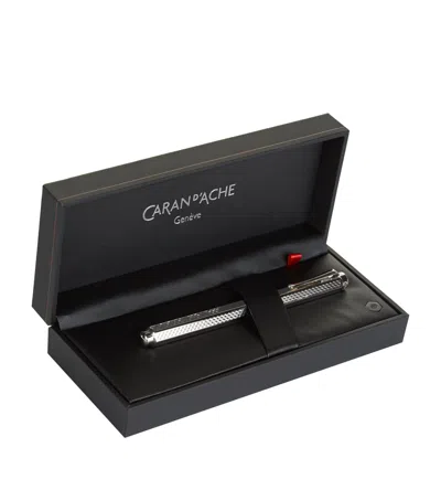 Caran D'ache Ecridor Cubrik Fountain Pen In Silver