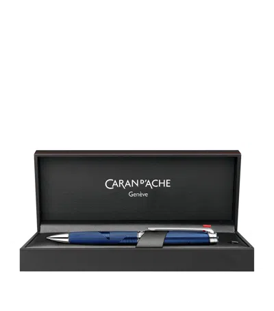 Caran D'ache Léman Bleu Marin Ballpoint Pen In Blue