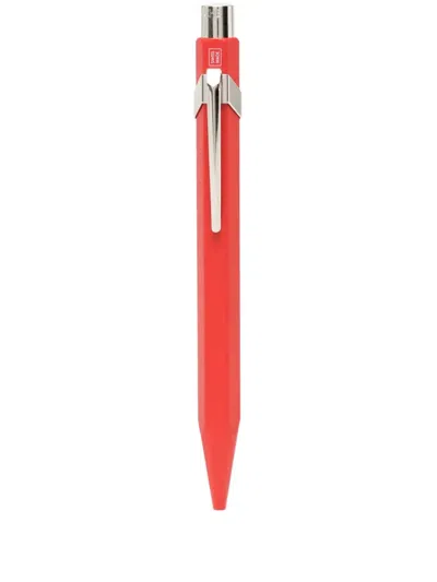 Caran D'ache Logo-engraved Ballpoint Pen In Red