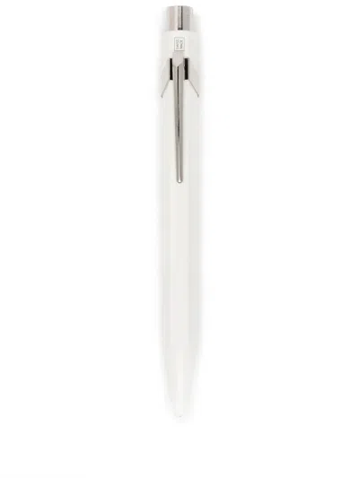 Caran D'ache Logo-engraved Ballpoint Pen In White