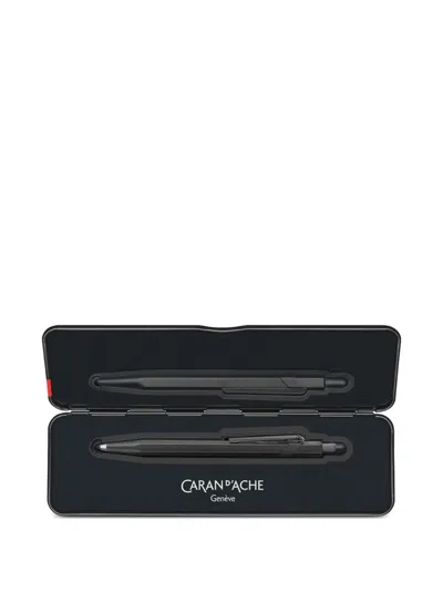 Caran D'ache Metallic Ballpoint Pen In Schwarz