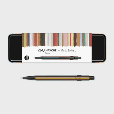 Caran D'ache + Paul Smith - 849 Black 'signature Stripe' Mechanical Pencil In Multi