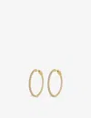 Carat London Womens Gold Amaia Gold-plated Vermeil Sterling Silver And Cubic Zirconia Hoop Earrings In Gold