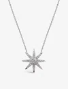 Carat London Womens Silver Atrias Star-shaped Sterling Silver And Cubic Zirconia Pendant Necklace In Silver
