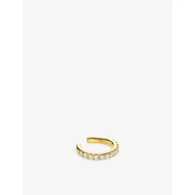 Carat London Womens Baby 18ct Yellow Gold Vermeil And Cubic Zirconia Ear Cuff