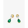 Carat London Womens Baby Arabella Yellow Gold Vermeil And Cubic Zirconia Earrings In Gold