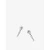 Carat London Womens Baby Quentin Sterling-silver And Cubic Zirconia Drop Earrings In Silver