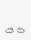 Carat London Womens Silver Baby Sterling Silver And Cubic Zirconia Hoop Earrings In Silver