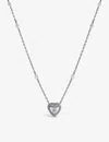 Carat London Womens Silver Cora Heart Sterling-silver And Cubic Zirconia Necklace In Silver