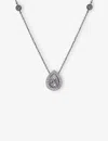 Carat London Womens Silver Emile Sterling Silver And 0.75ct Cubic Zirconia Necklace In Silver