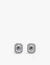 Carat London Womens Silver Eton Sterling-silver And Crystal Stud Earrings In Silver