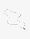Carat London Womens Silver Eton Sterling-silver And Cubic Zirconia Pendant Necklace In Silver