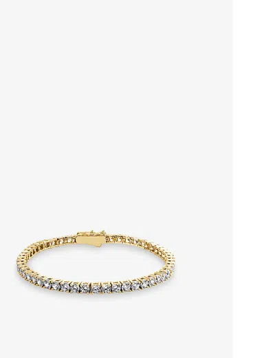 Carat London Womens Gold Francine Yellow-gold Plated Vermeil Sterling-silver And 3.05ct Cubic Zircon