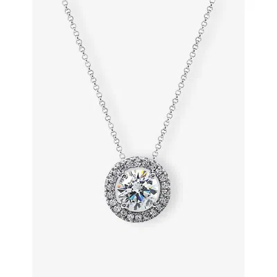 Carat London Womens Silver Gwen Sterling-silver And Cubic Zirconia Necklace