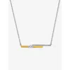 Carat London Womens  Jaena 18ct Yellow Gold-plated Vermeil Sterling-silver And Marquise-cut Cubic Zir In Silver