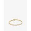 Carat London Womens Kayla Tennis 18ct Yellow Gold Vermeil And Cubic Zirconia Bracelet