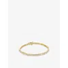 Carat London Womens Kayla Tennis Yellow Gold Vermeil And Cubic Zirconia Bracelet