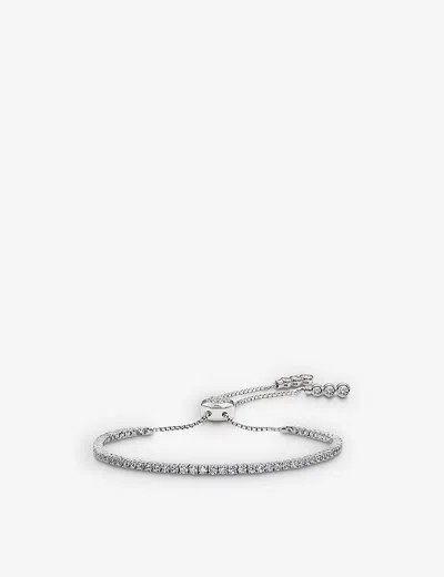 Carat London Womens Silver Lexi Sterling-silver And Cubic Zirconia Bracelet