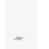 Carat London Womens Silver Lightning Sterling Silver And Cubic Zirconia Single Stud Earring In Silver