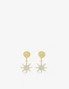 Carat London Womens Gold Nysa Star-shaped Yellow Gold-plated Vermeil Sterling Silver And Cubic Zirco In Gold