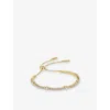 Carat London Womens Phoebe 18ct Yellow Gold Vermeil And Cubic Zirconia Bracelet In Gold