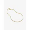 Carat London Womens Phoebe 18ct Yellow Gold Vermeil And Cubic-zirconia Tennis Necklace