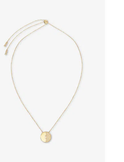 Carat London Womens Gold Priya Yellow Gold-plated Vermeil Sterling-silver And Cubic Zirconia Pendant