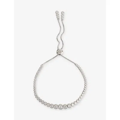 Carat London Womens  Quentin 925 Sterling Silver And Cubic Zirconia Bracelet