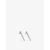 Carat London Womens Silver Quentin Sterling-silver And Cubic Zirconia Drop Earrings In Silver