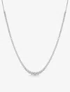 Carat London Womens Silver Quentin Sterling-silver And Cubic Zirconia Necklace In Silver