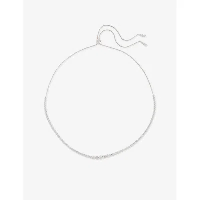 Carat London Womens  Quentin Sterling-silver And Cubic Zirconia Necklace