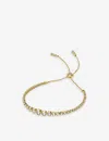 Carat London Womens Gold Quentin Yellow Gold-plated Vermeil Sterling-silver And Cubic Zirconia Brace In Gold