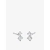 Carat London Womens Steff Sterling-silver And Cubic Zirconia Stud Earrings In Silver