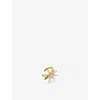 Carat London Womens Stella 18ct Yellow Gold Vermeil And Cubic Zirconia Cuff Earring In Gold