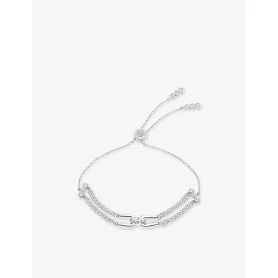 Carat London Womens Stevie Sterling-silver And Cubic Zirconia Bracelet