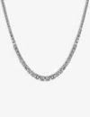 Carat London Womens Silver Taryn Sterling-silver And Cubic Zirconia Necklace In Silver