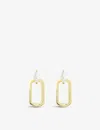 Carat London Womens Gold Tori Yellow-gold Vermeil-plated Sterling-silver And Cubic Zirconia Hoop Ear In Gold
