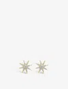Carat London Womens Gold Vega Star-shaped Yellow Gold-plated Vermeil Sterling Silver And Cubic Zirco In Gold