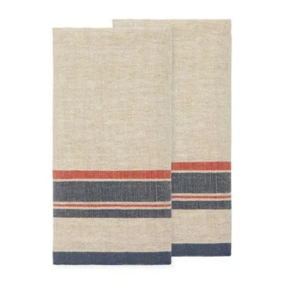 Caravan Home Antibes Tea Towels In Red