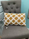 Caravan Home Decor Criss-cross Accent Pillow In Mustard